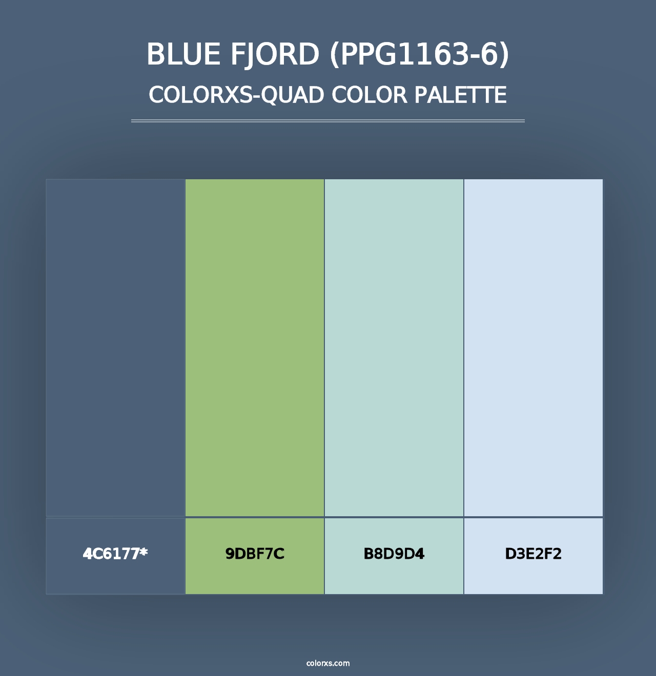 Blue Fjord (PPG1163-6) - Colorxs Quad Palette