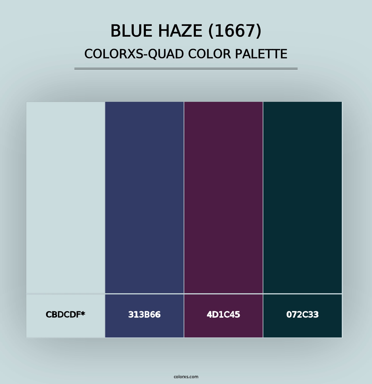 Blue Haze (1667) - Colorxs Quad Palette