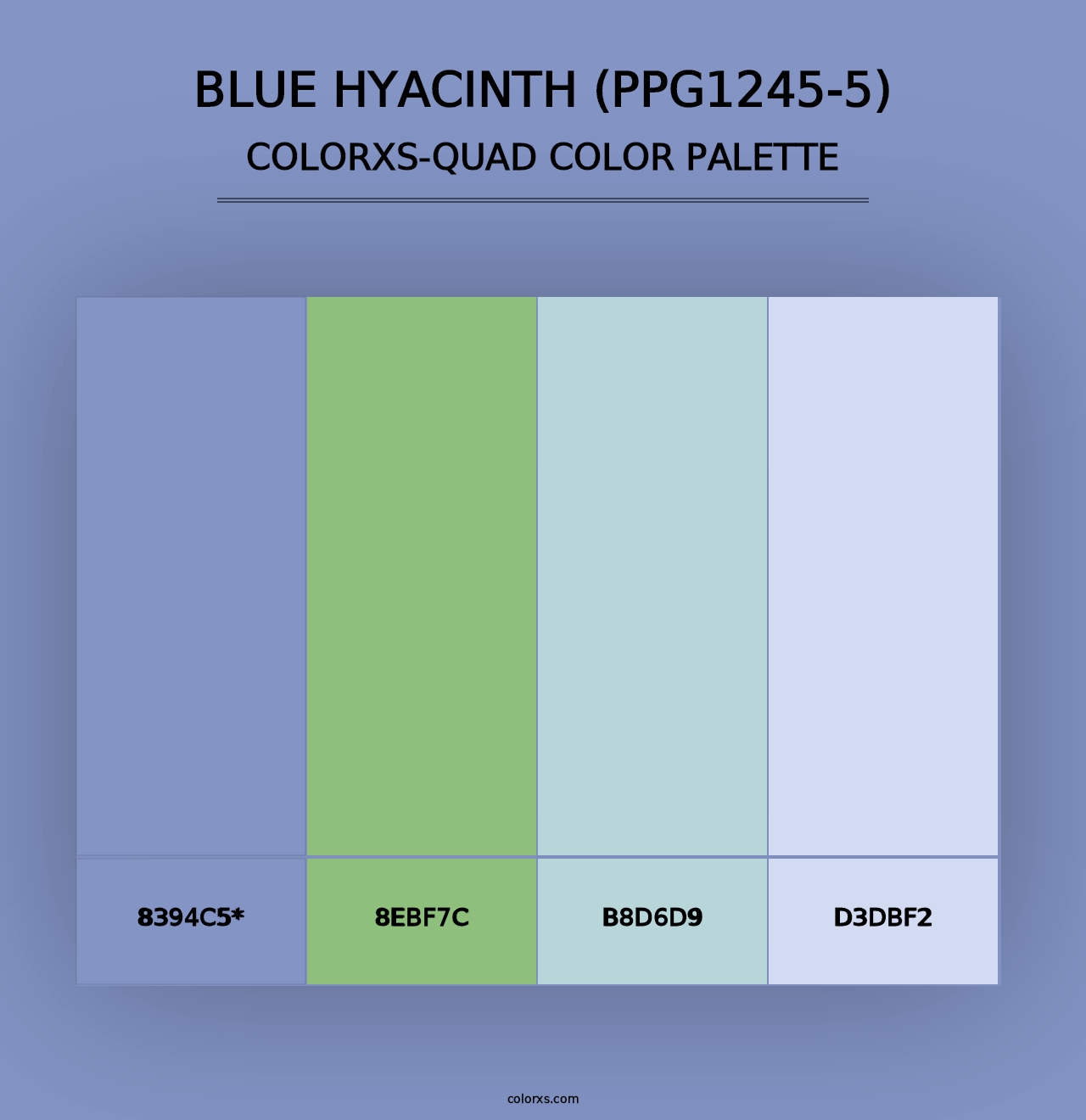 Blue Hyacinth (PPG1245-5) - Colorxs Quad Palette