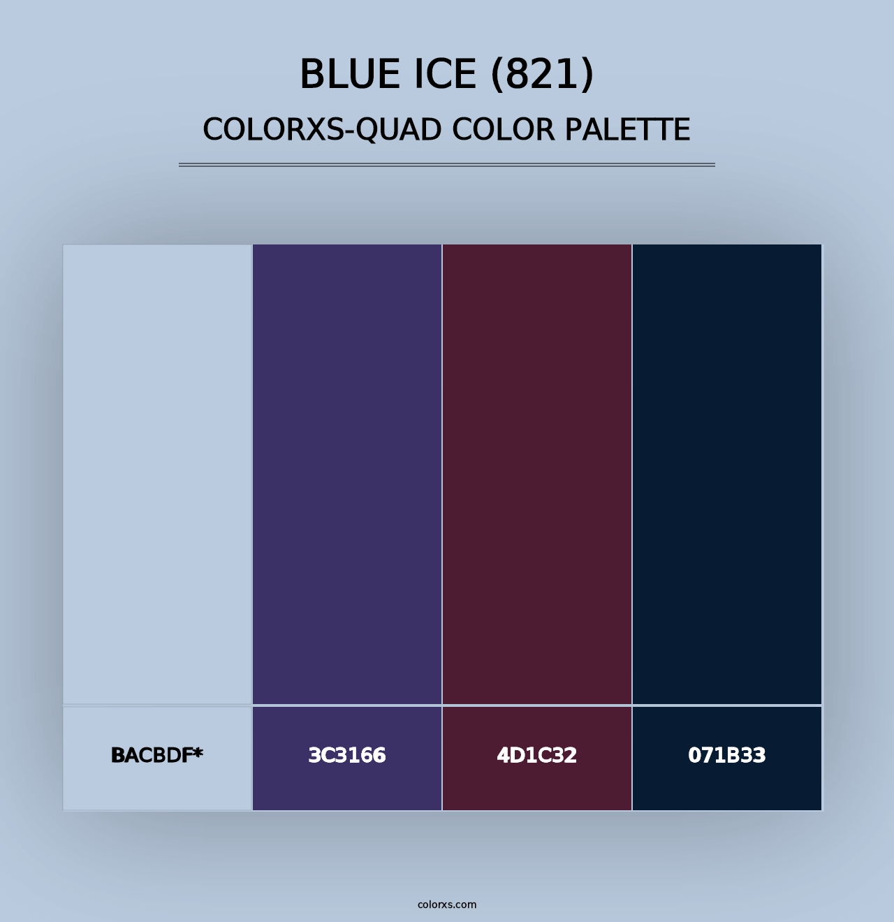 Blue Ice (821) - Colorxs Quad Palette