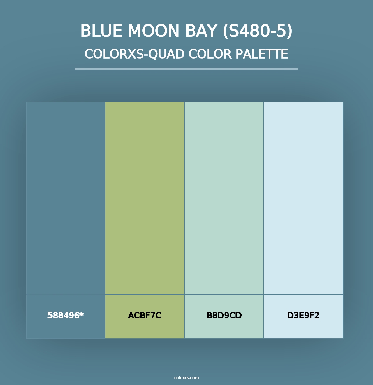 Blue Moon Bay (S480-5) - Colorxs Quad Palette