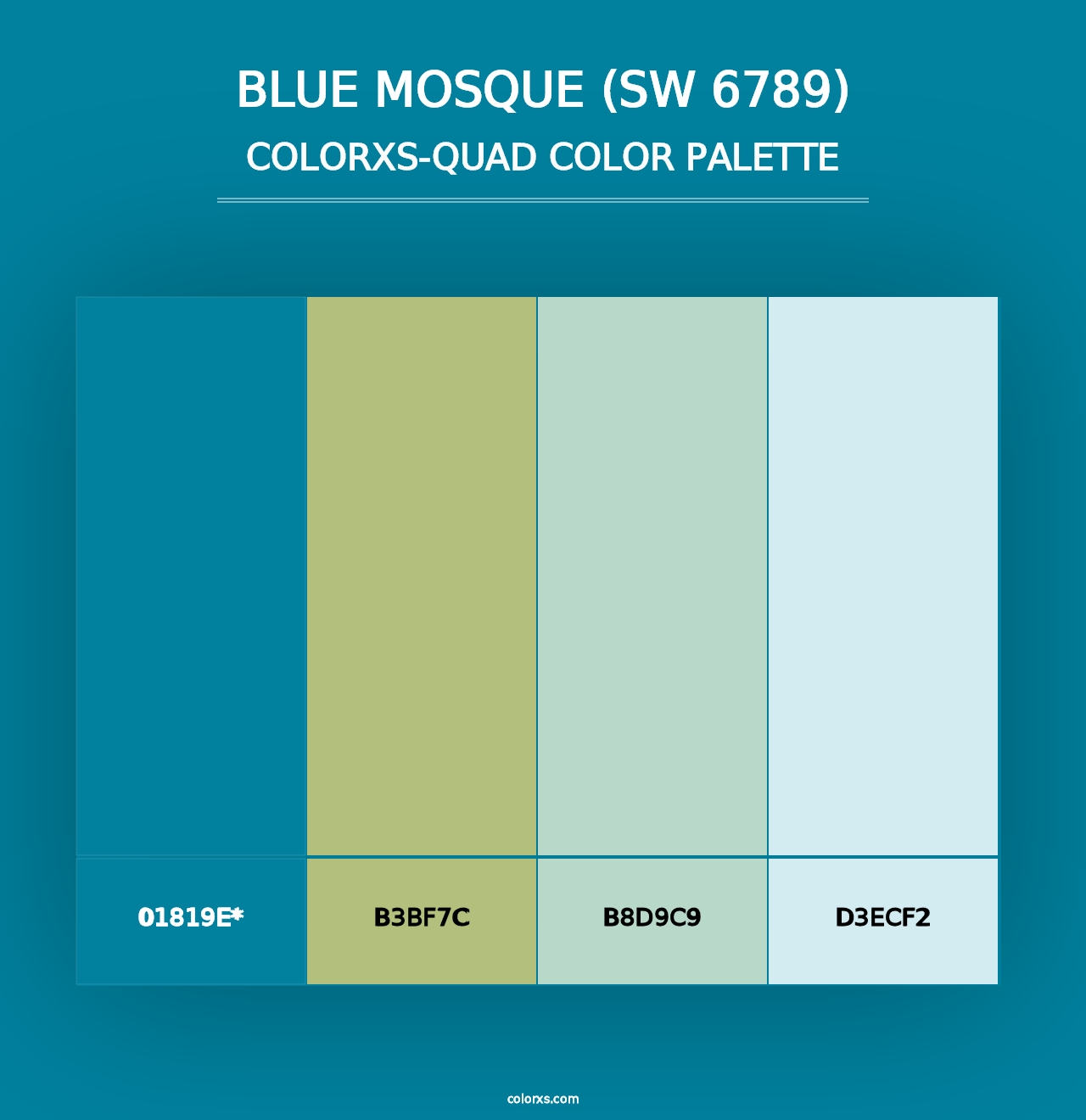 Blue Mosque (SW 6789) - Colorxs Quad Palette