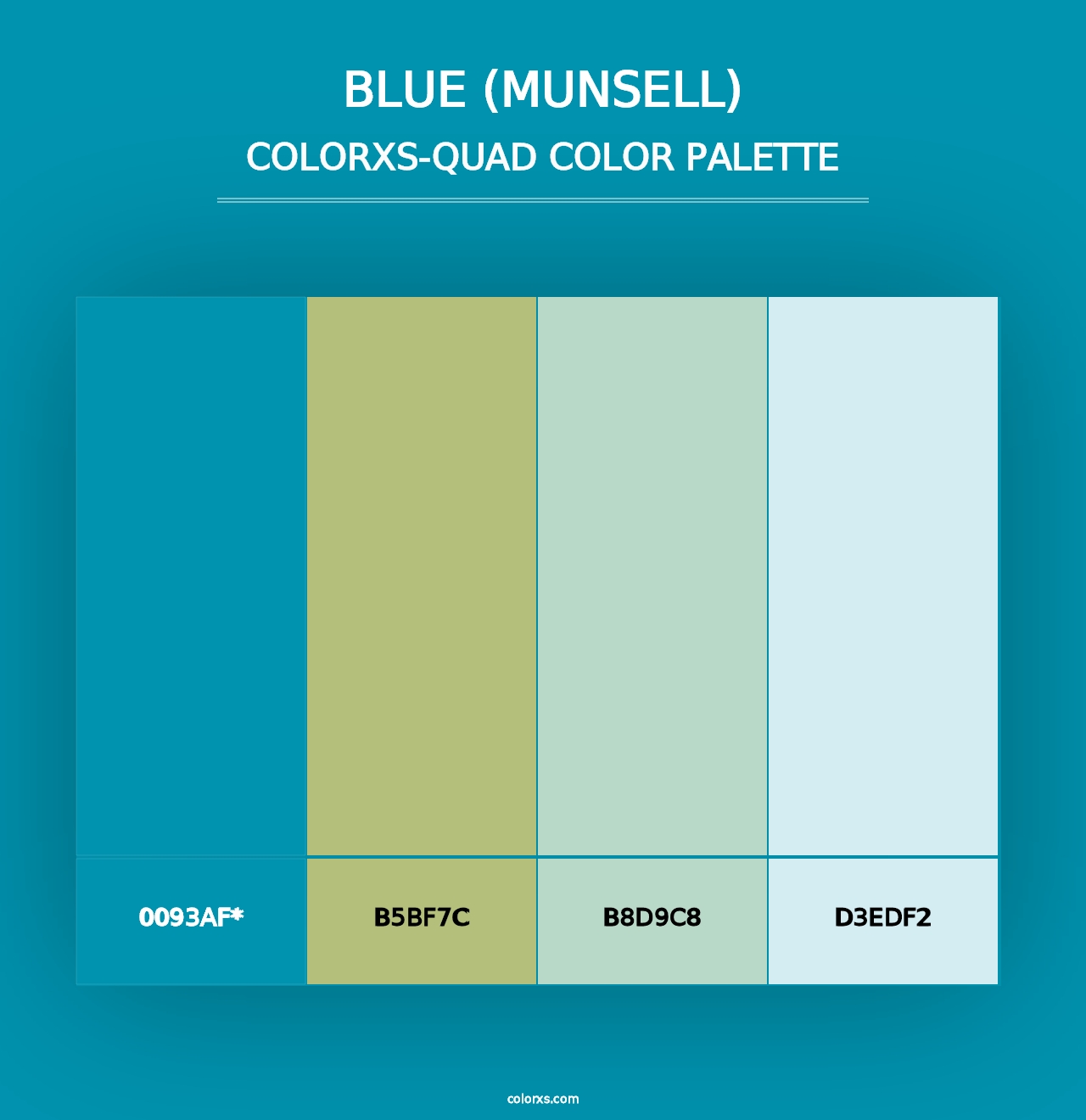 Blue (Munsell) - Colorxs Quad Palette