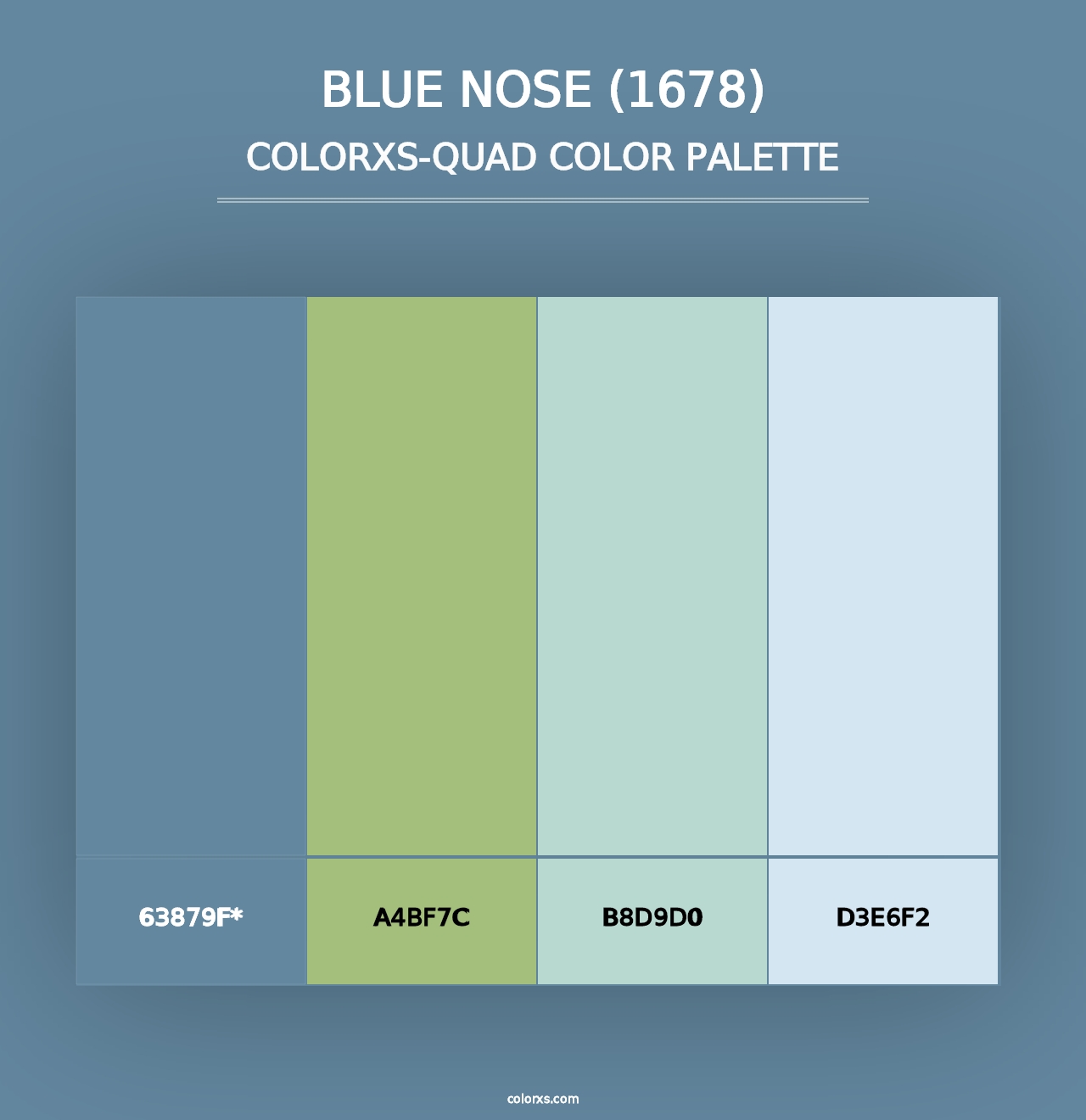 Blue Nose (1678) - Colorxs Quad Palette