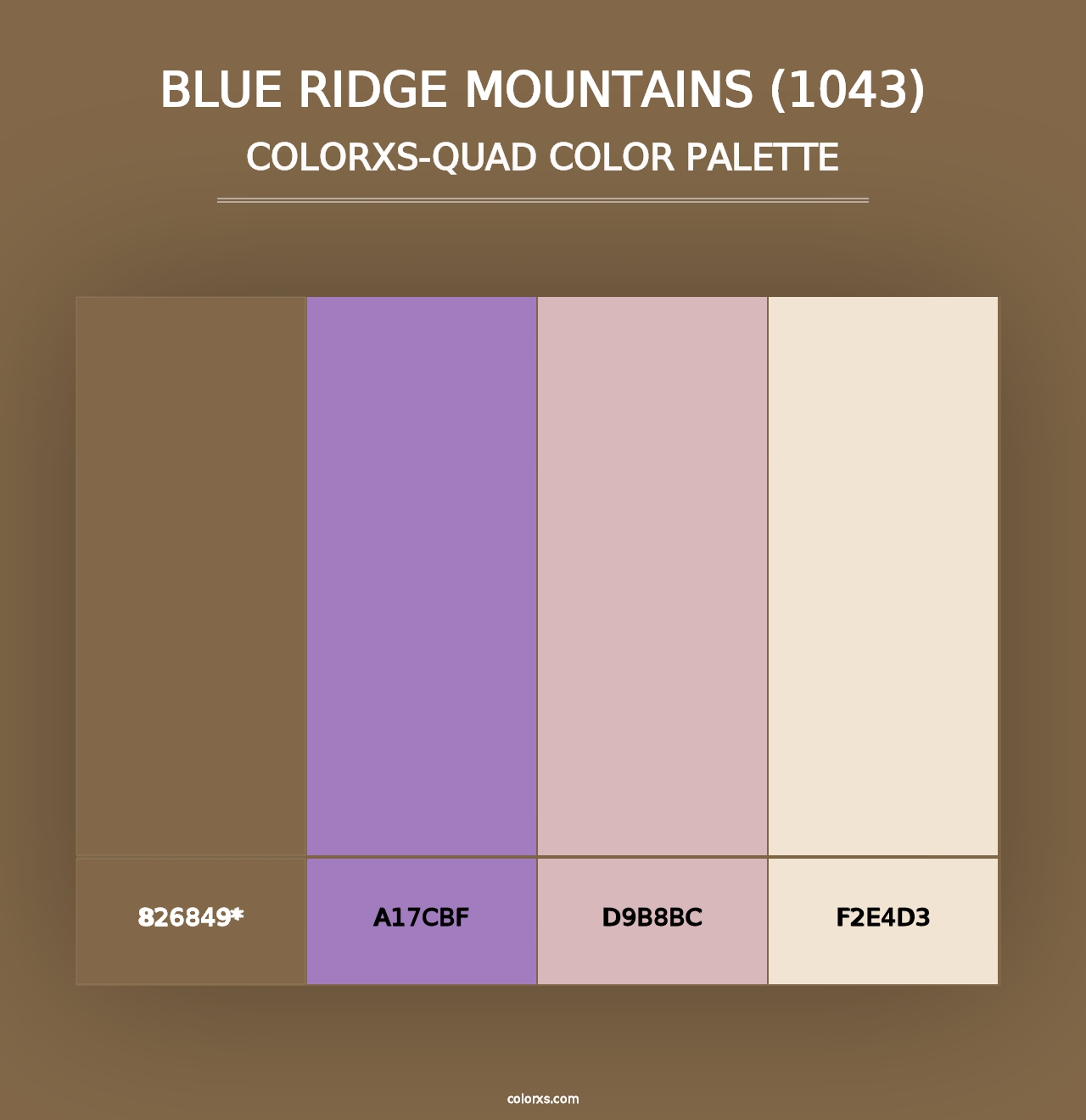 Blue Ridge Mountains (1043) - Colorxs Quad Palette