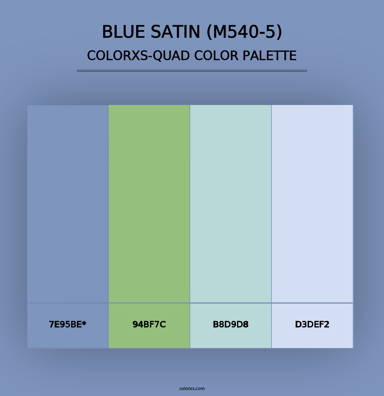 Blue Satin (M540-5) - Colorxs Quad Palette