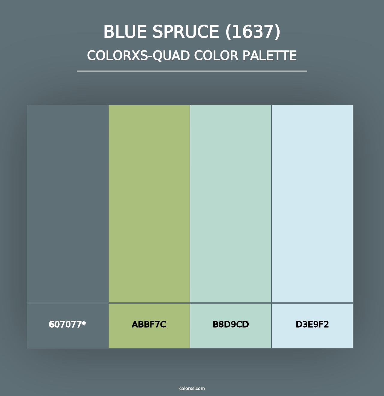 Blue Spruce (1637) - Colorxs Quad Palette