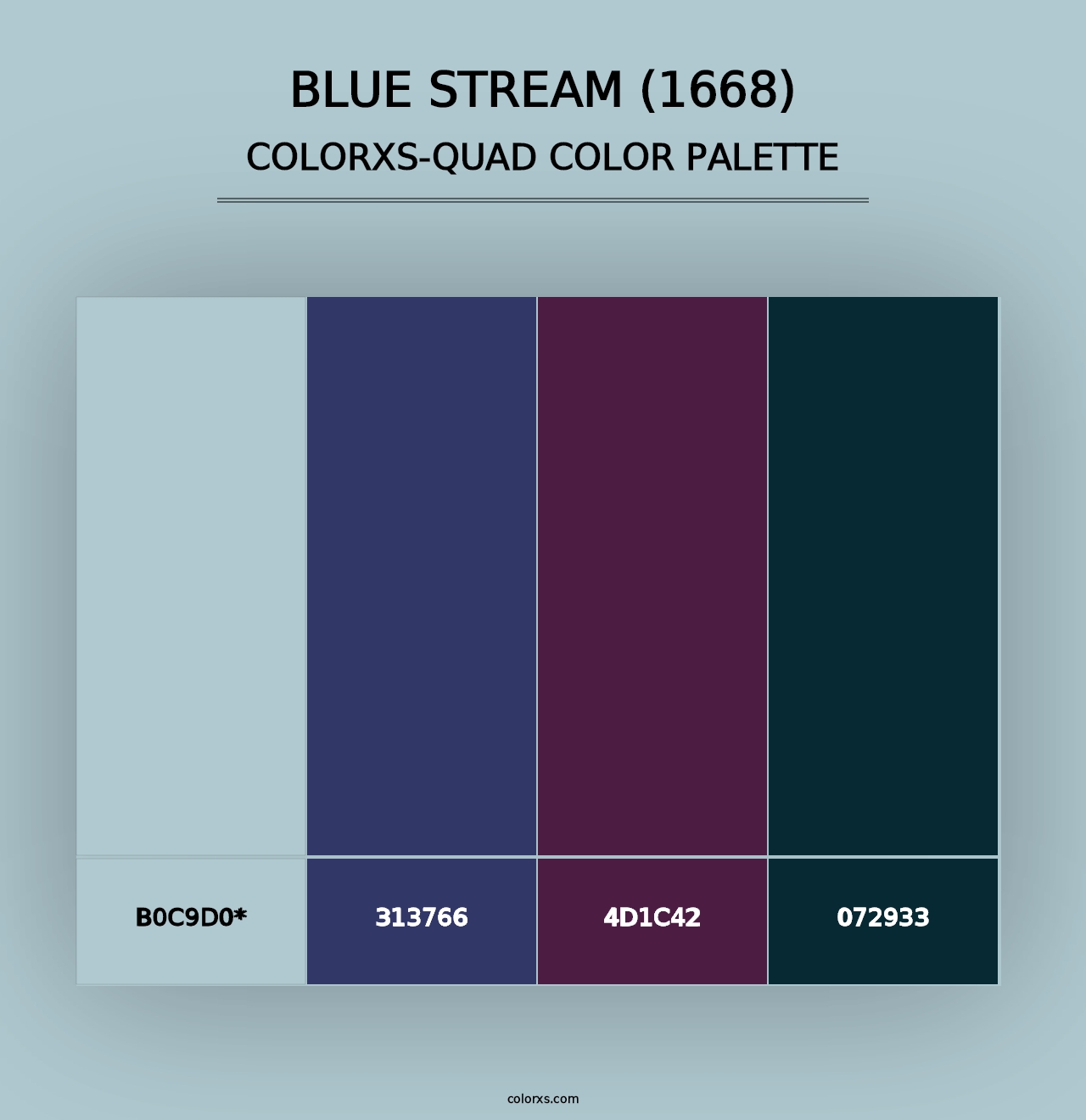 Blue Stream (1668) - Colorxs Quad Palette