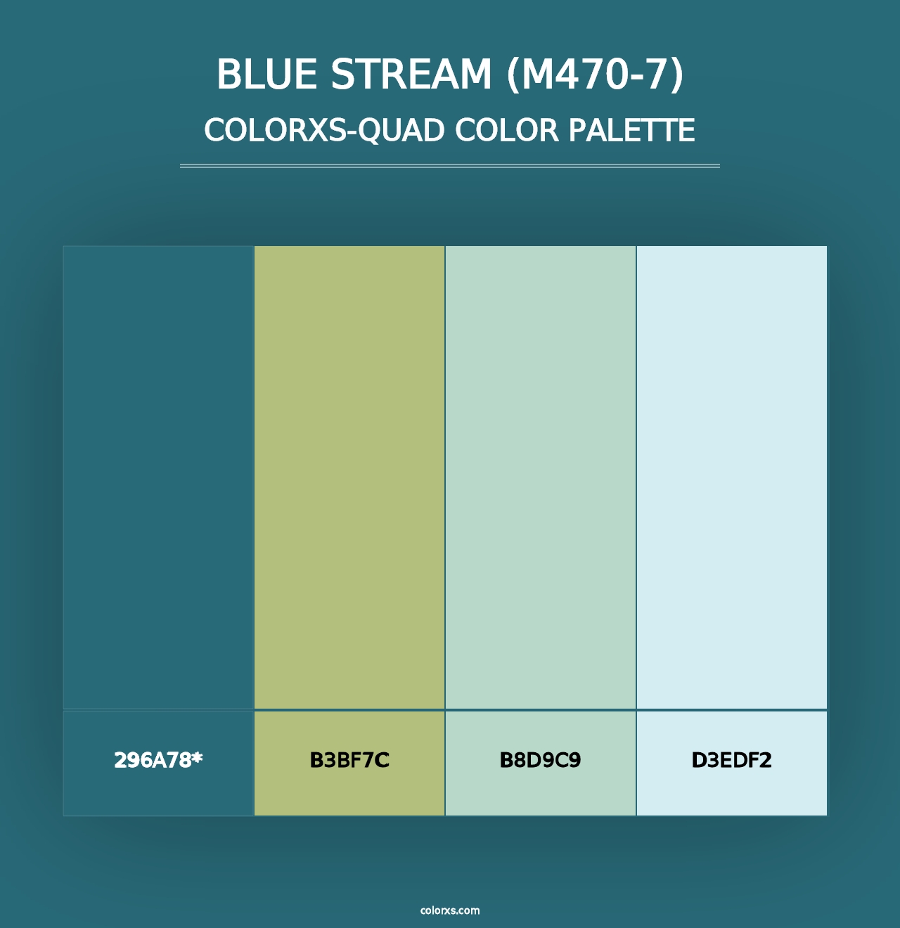 Blue Stream (M470-7) - Colorxs Quad Palette