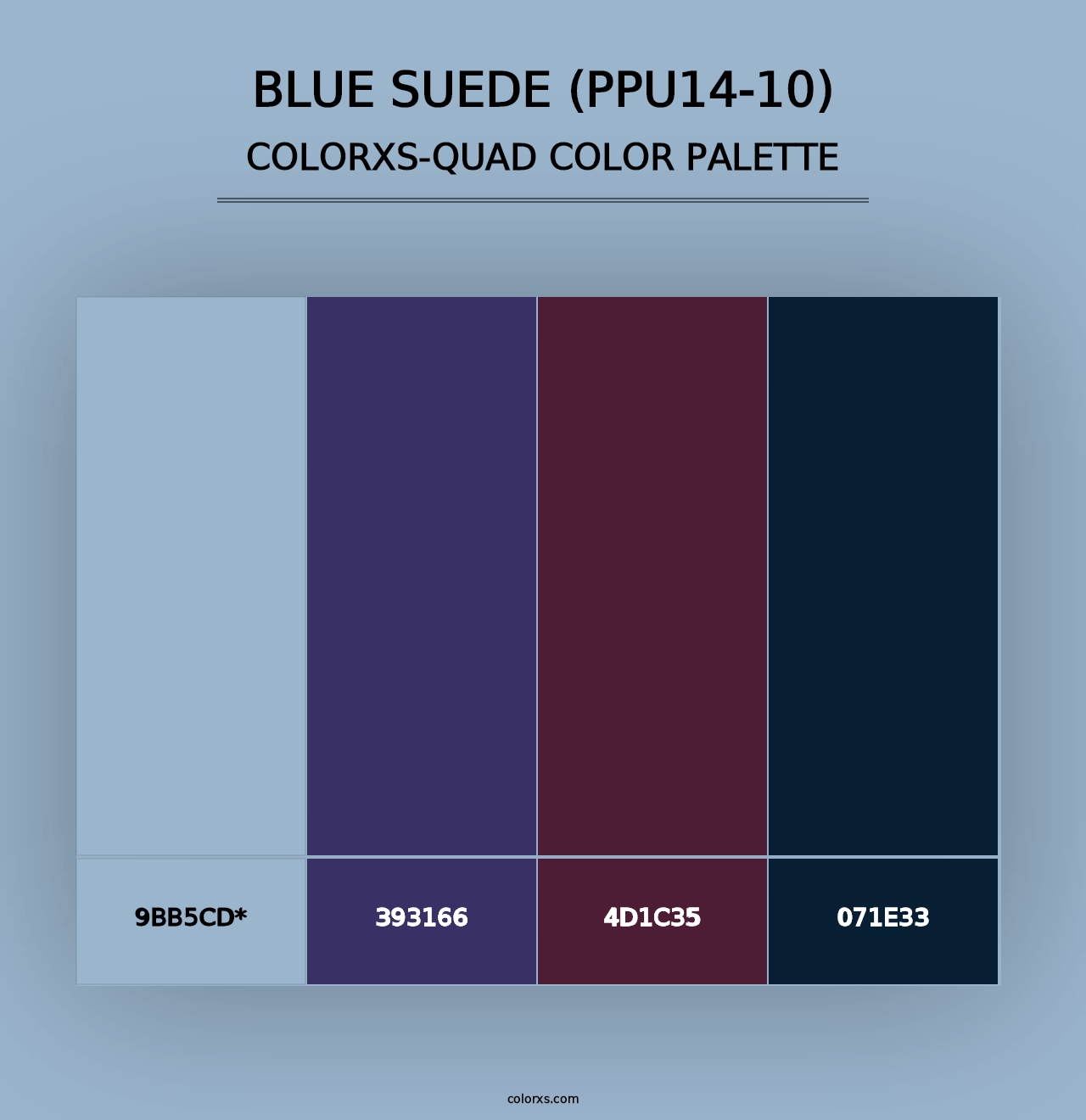 Blue Suede (PPU14-10) - Colorxs Quad Palette