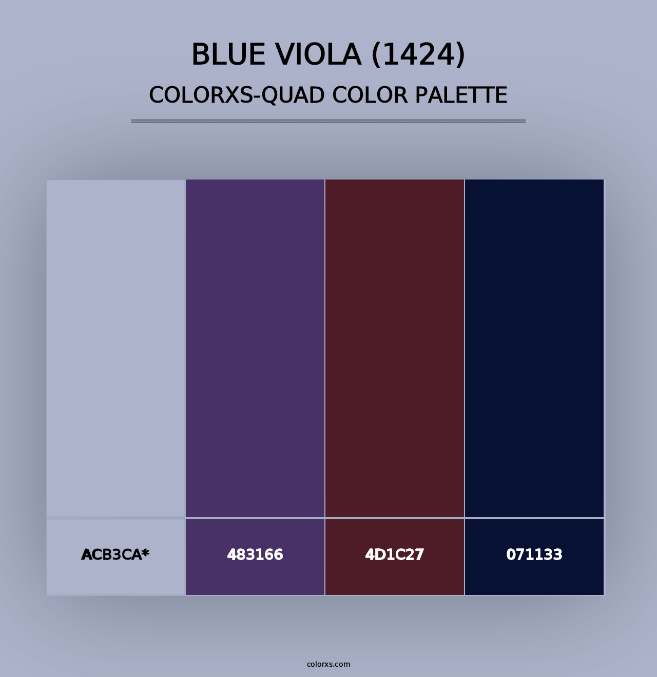 Blue Viola (1424) - Colorxs Quad Palette