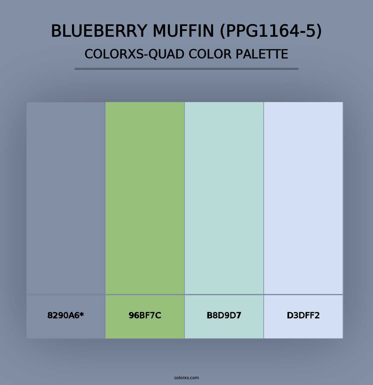 Blueberry Muffin (PPG1164-5) - Colorxs Quad Palette