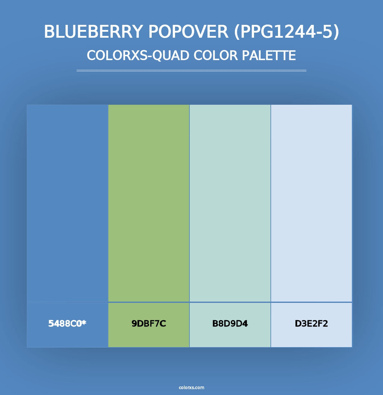 Blueberry Popover (PPG1244-5) - Colorxs Quad Palette