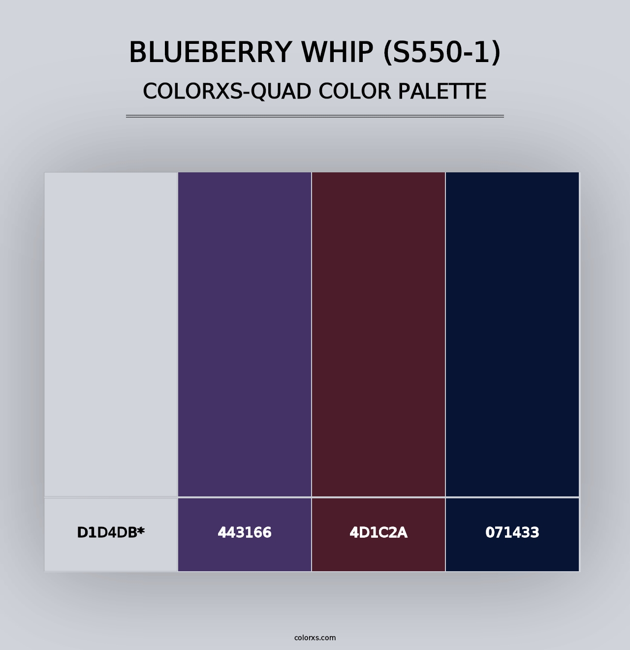 Blueberry Whip (S550-1) - Colorxs Quad Palette