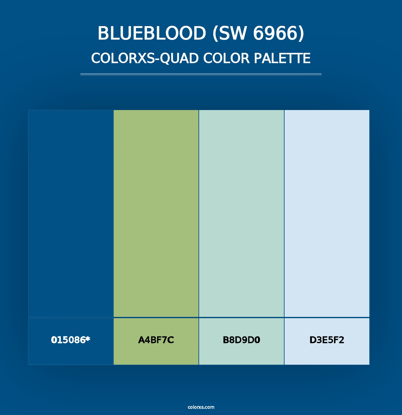 Blueblood (SW 6966) - Colorxs Quad Palette