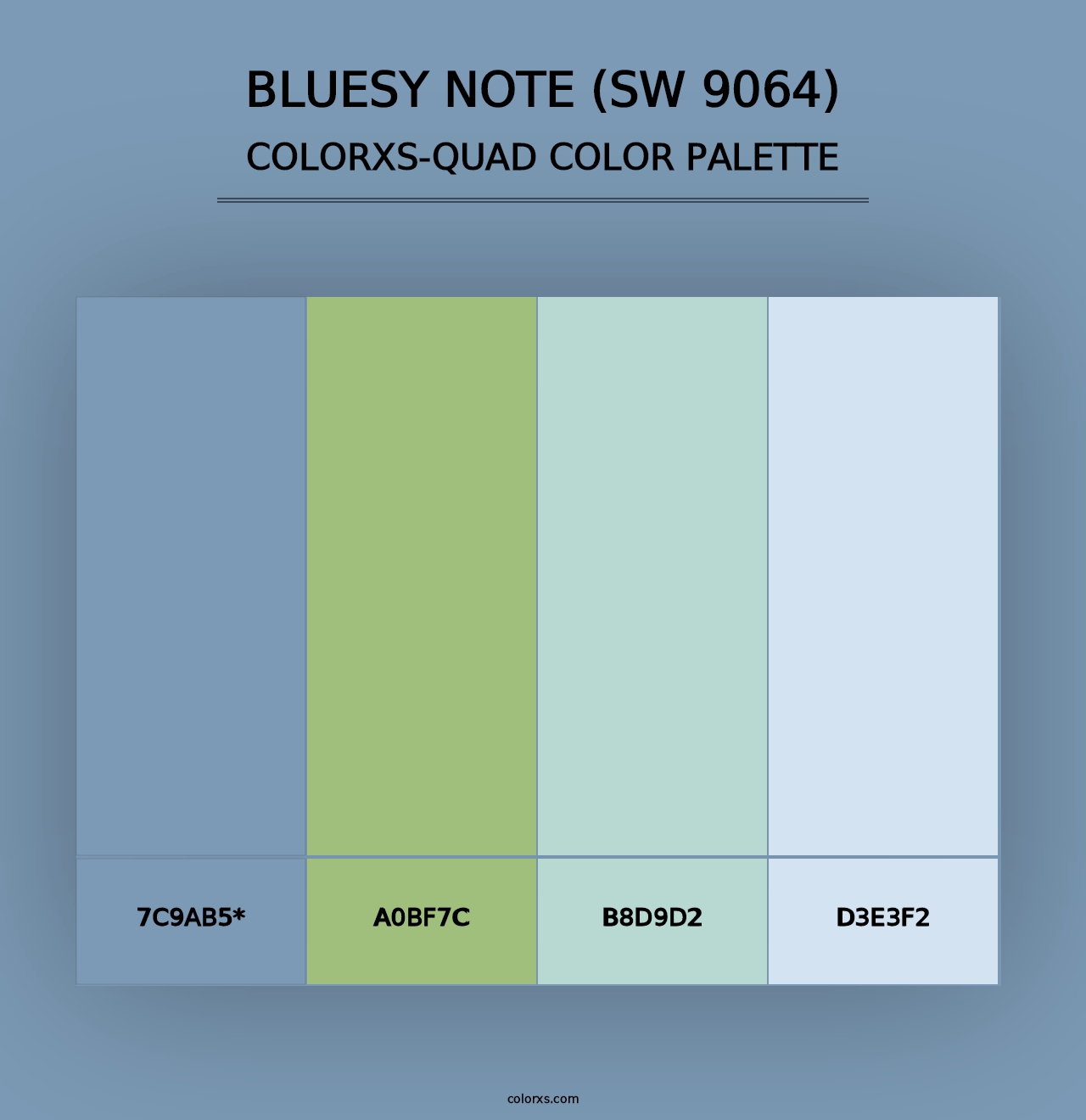 Bluesy Note (SW 9064) - Colorxs Quad Palette