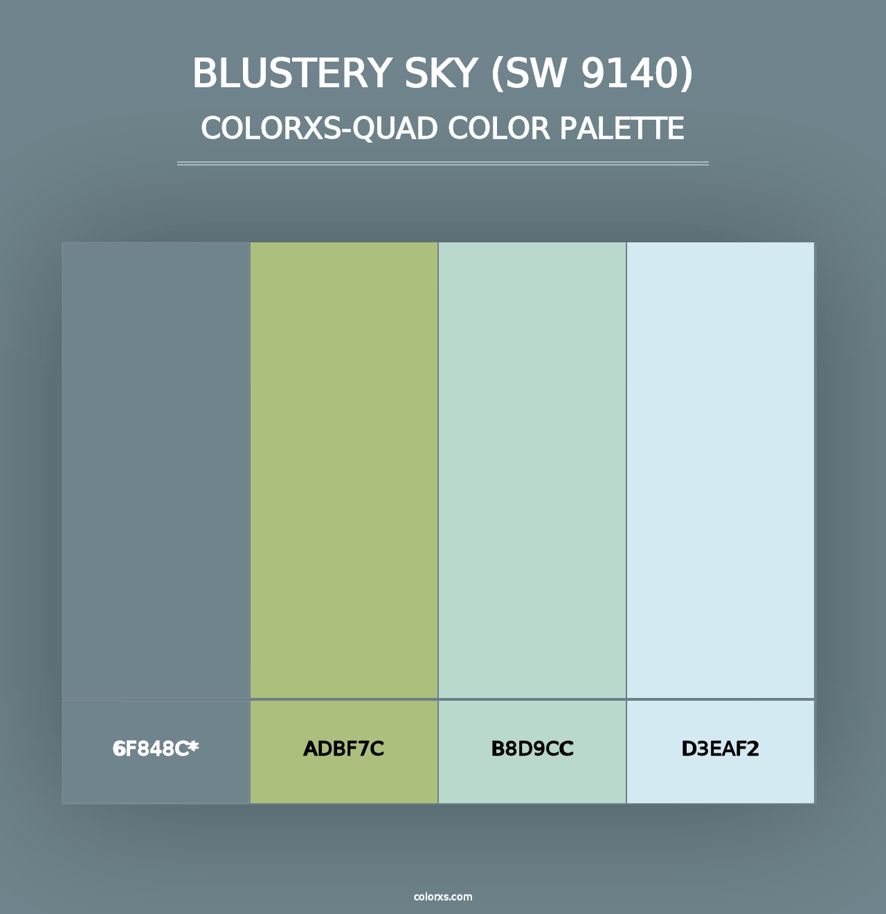 Blustery Sky (SW 9140) - Colorxs Quad Palette