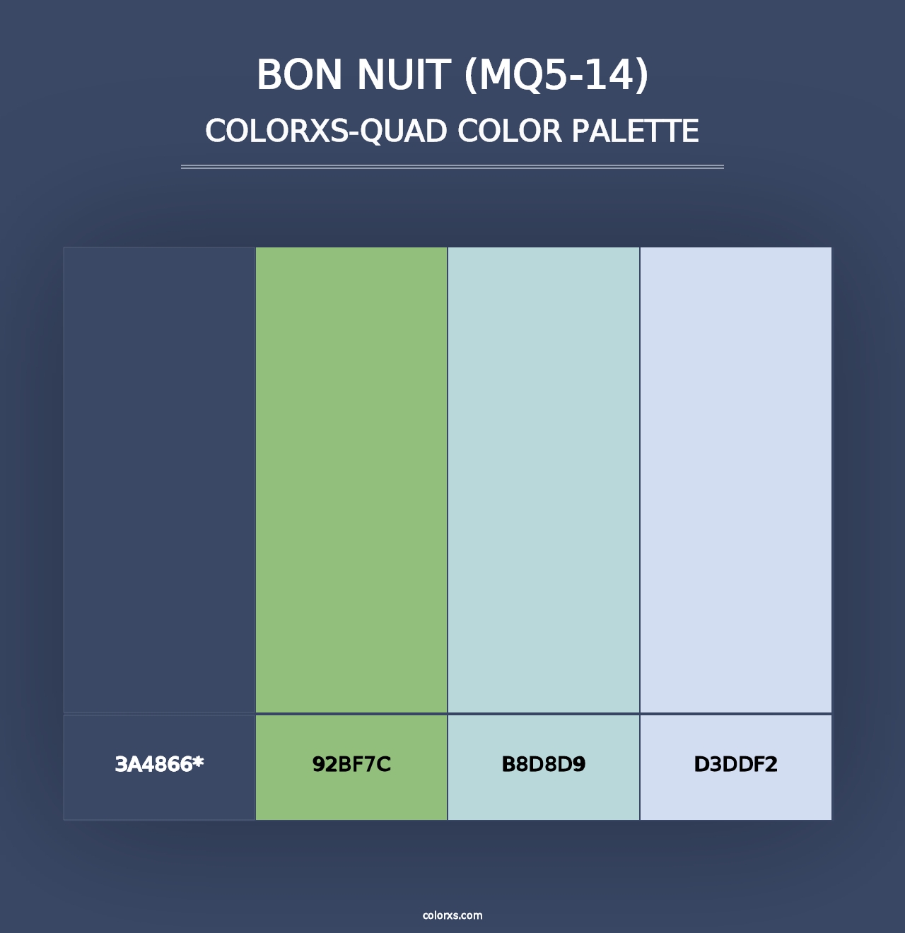 Bon Nuit (MQ5-14) - Colorxs Quad Palette