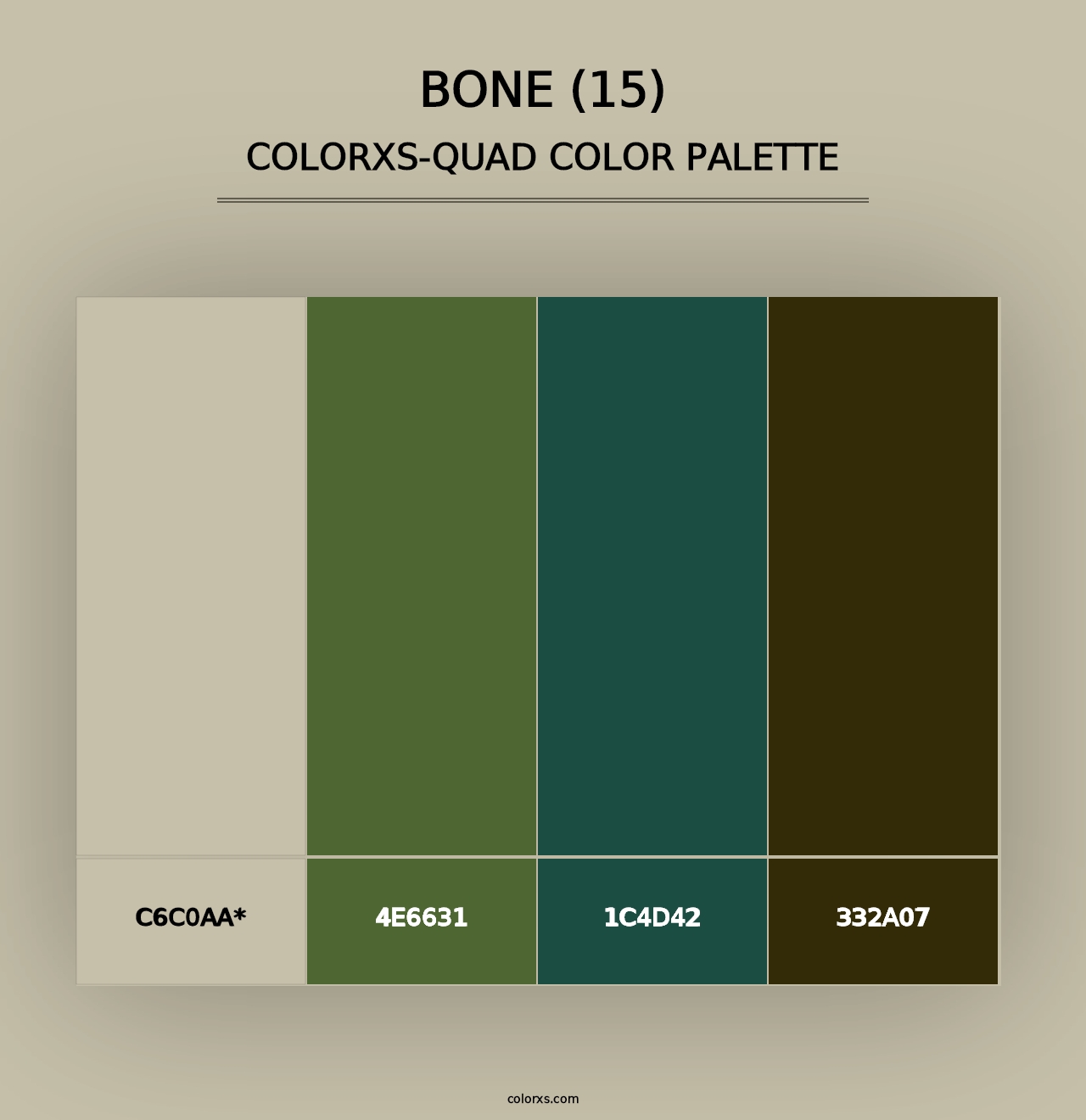 Bone (15) - Colorxs Quad Palette