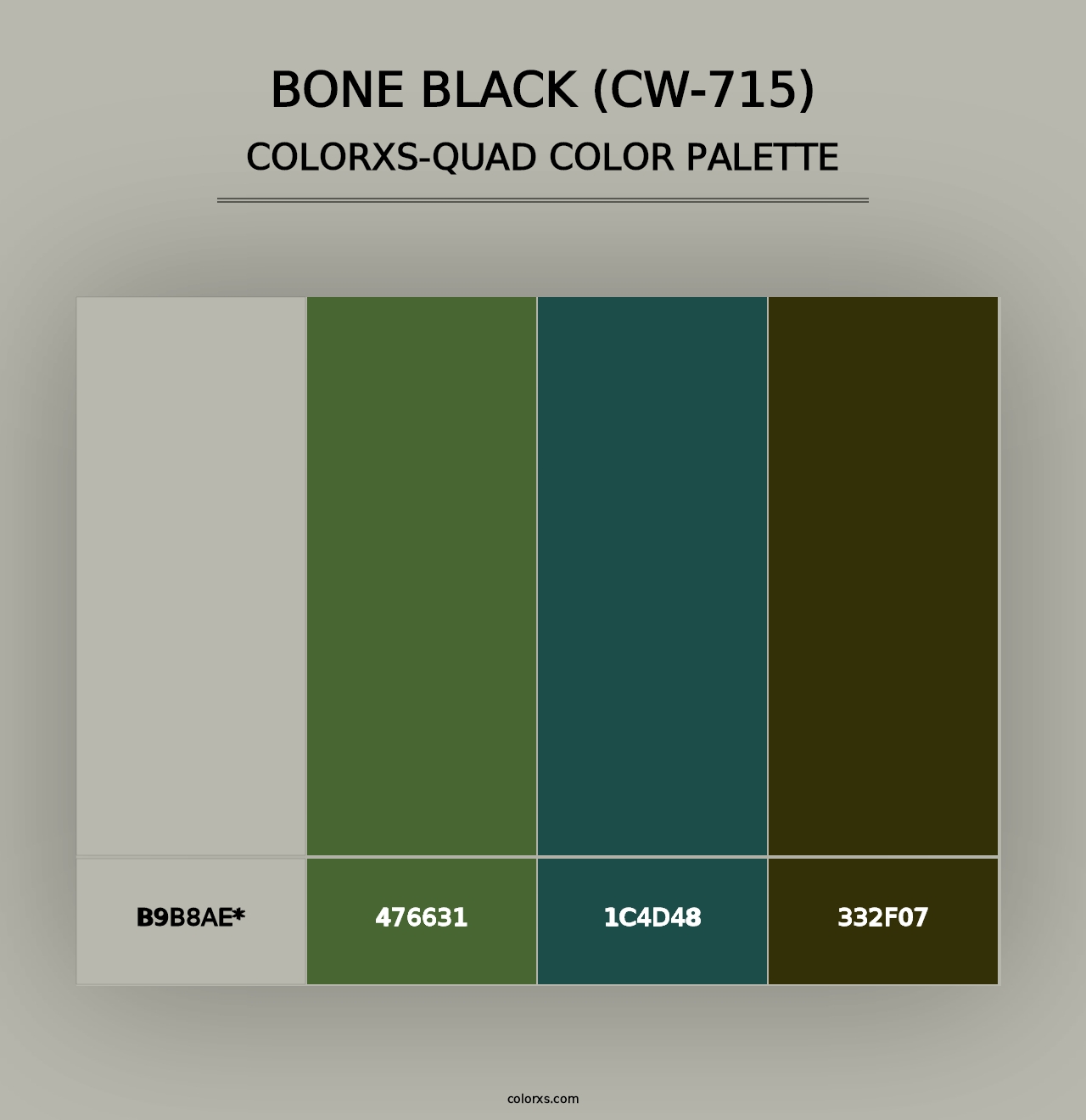 Bone Black (CW-715) - Colorxs Quad Palette