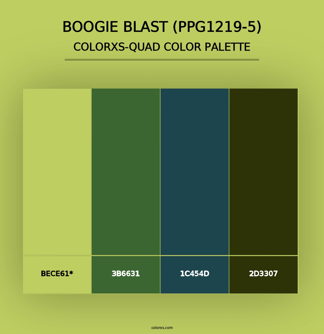 Boogie Blast (PPG1219-5) - Colorxs Quad Palette