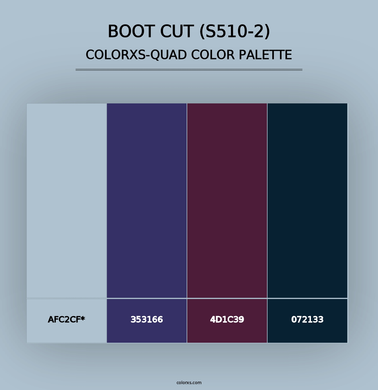 Boot Cut (S510-2) - Colorxs Quad Palette