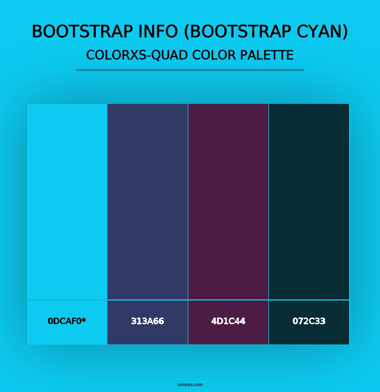 Bootstrap Info (Bootstrap Cyan) - Colorxs Quad Palette