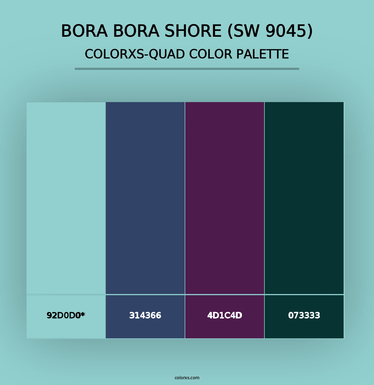 Bora Bora Shore (SW 9045) - Colorxs Quad Palette