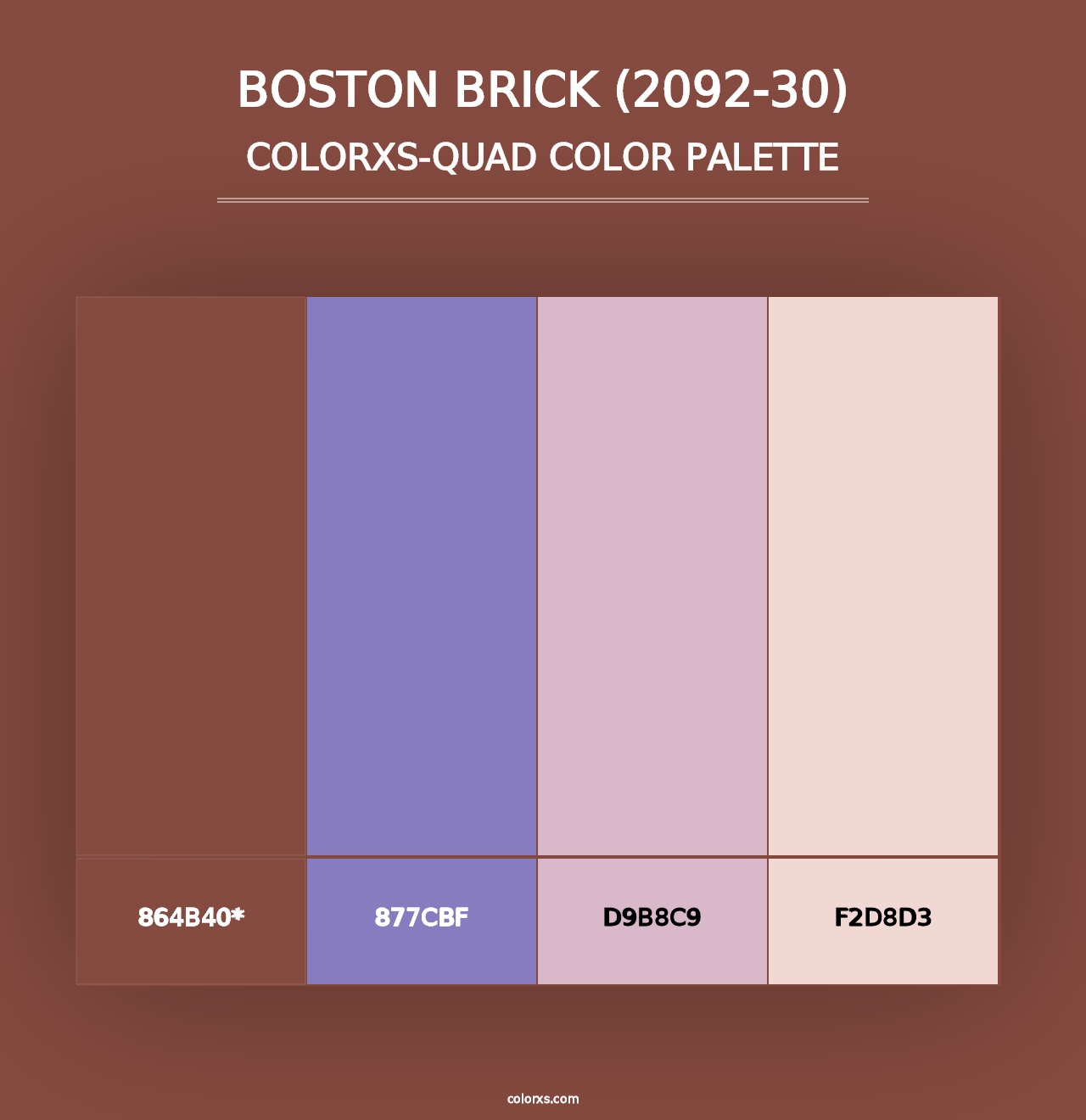 Boston Brick (2092-30) - Colorxs Quad Palette