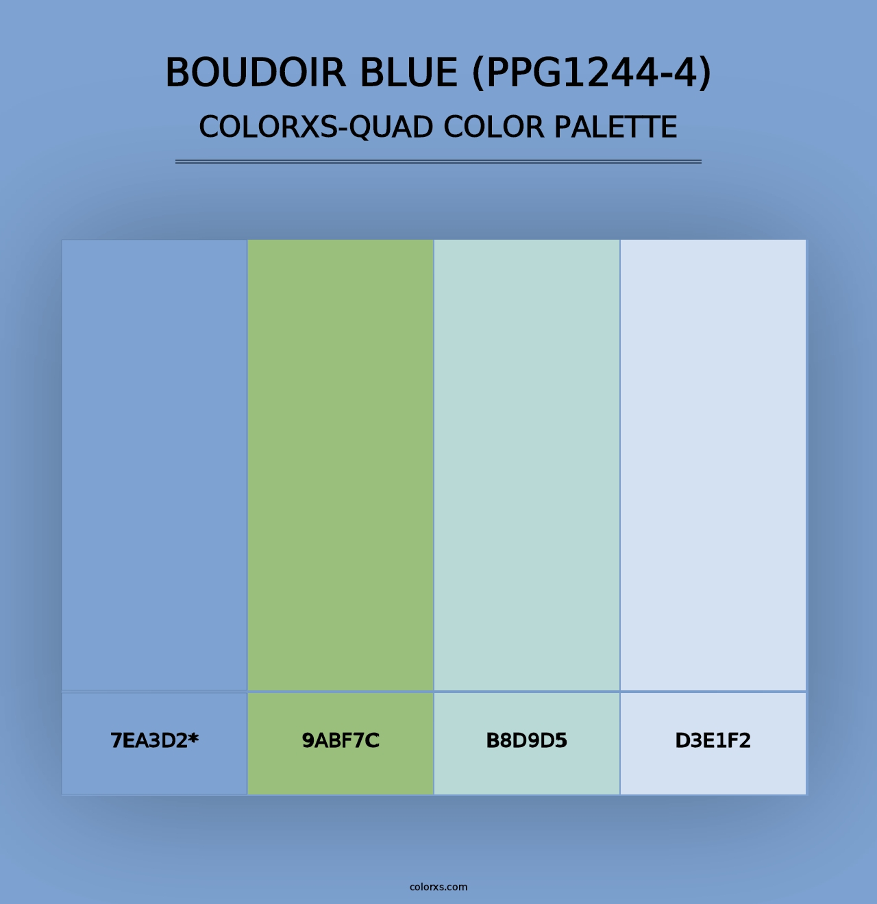 Boudoir Blue (PPG1244-4) - Colorxs Quad Palette