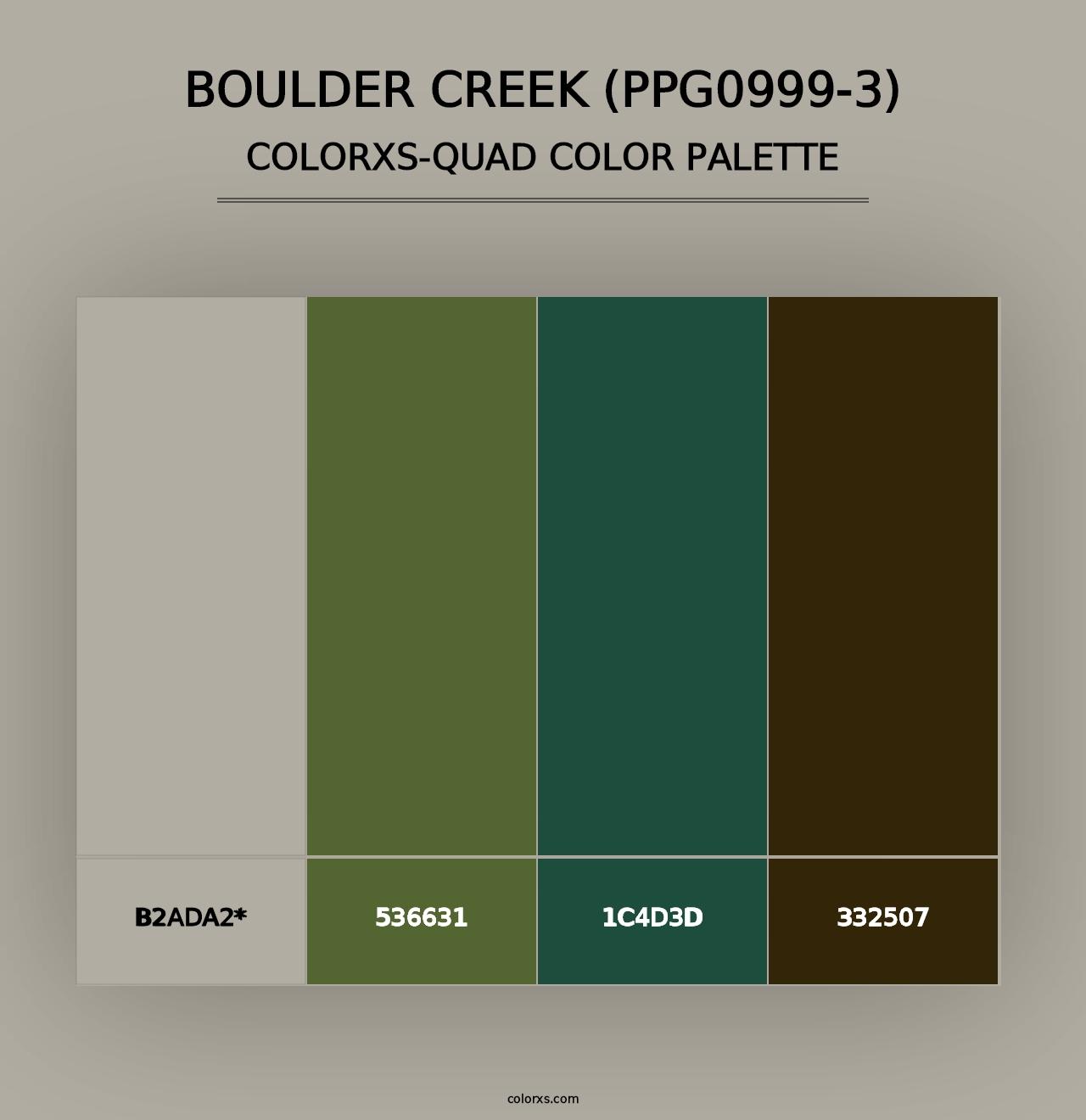 Boulder Creek (PPG0999-3) - Colorxs Quad Palette