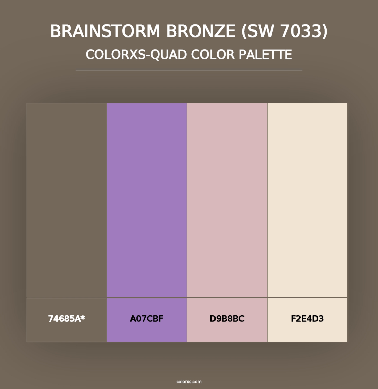 Brainstorm Bronze (SW 7033) - Colorxs Quad Palette