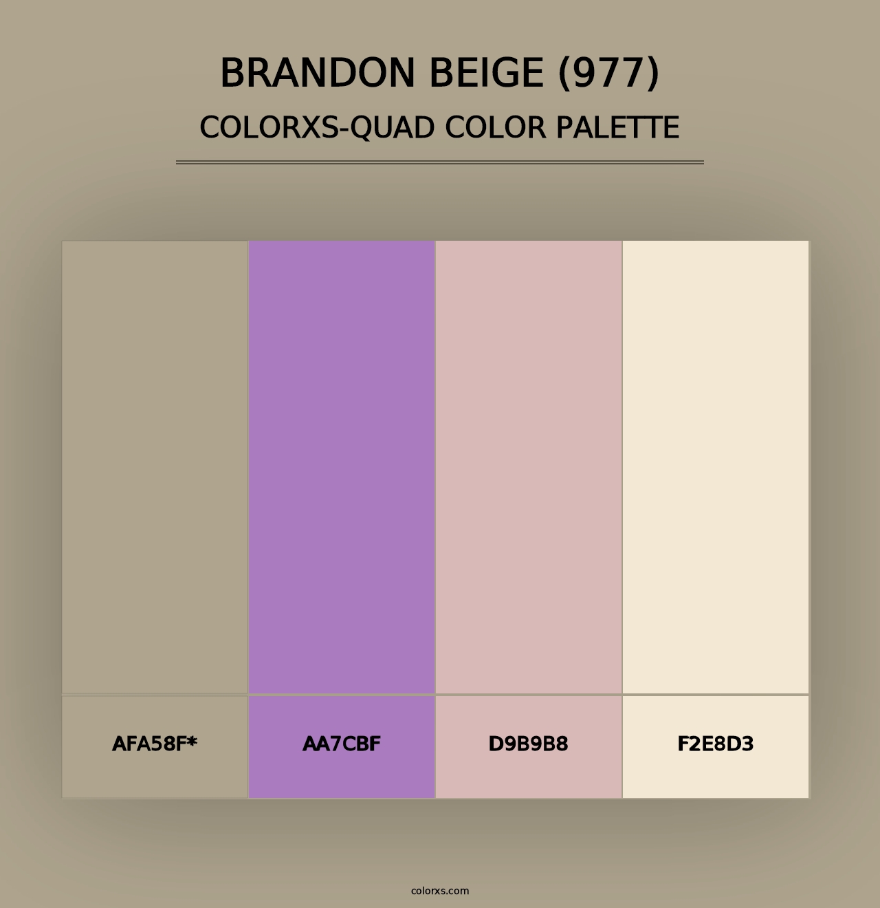 Brandon Beige (977) - Colorxs Quad Palette