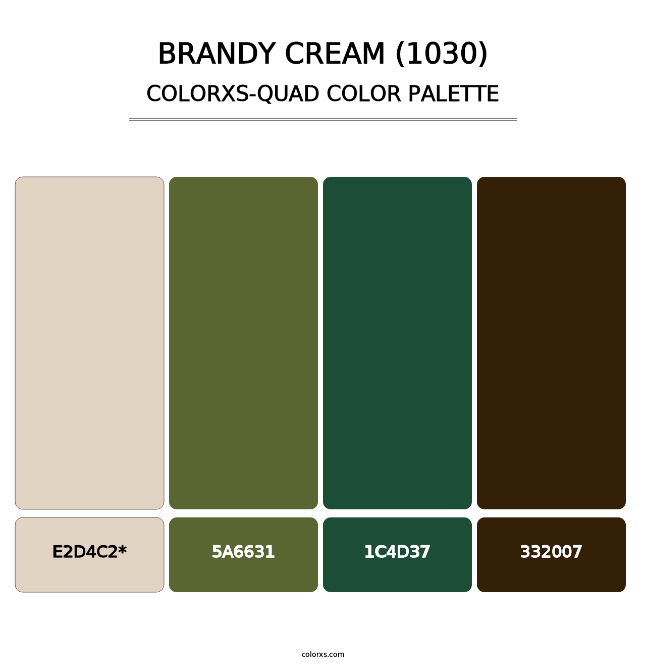 Brandy Cream (1030) - Colorxs Quad Palette