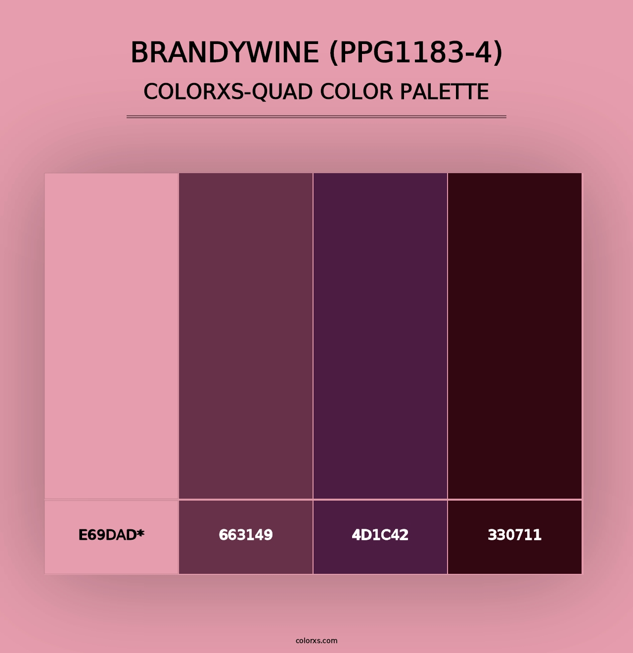 Brandywine (PPG1183-4) - Colorxs Quad Palette