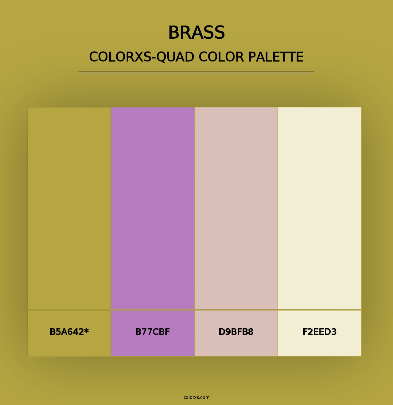 Brass - Colorxs Quad Palette