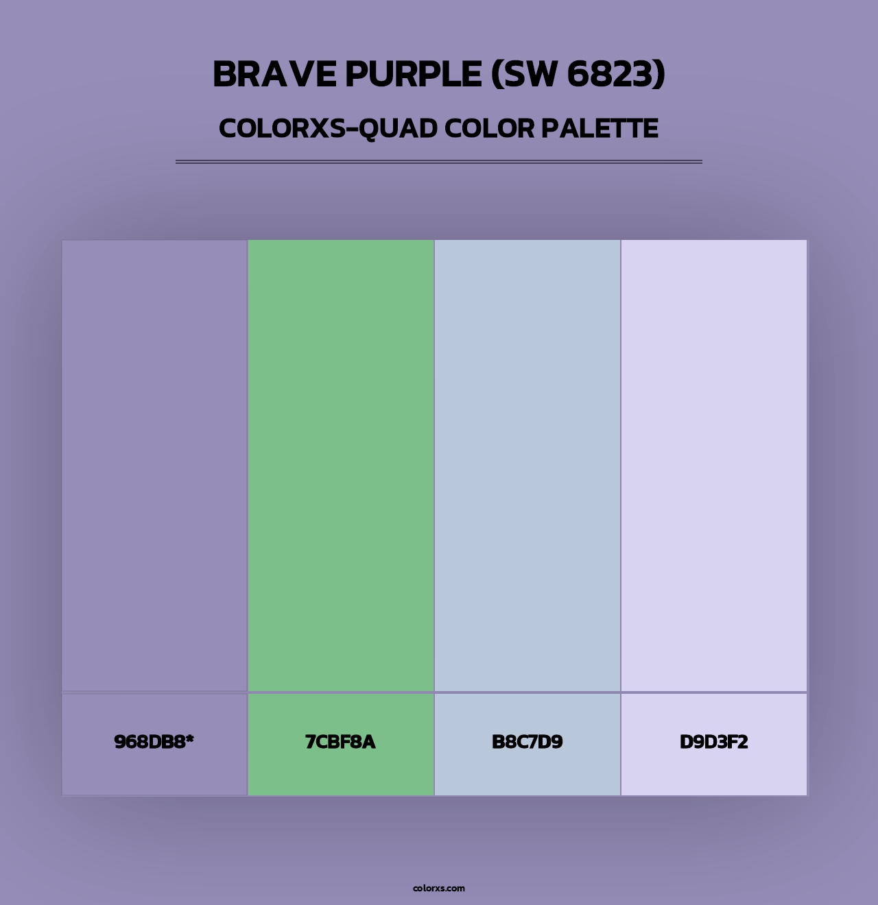 Brave Purple (SW 6823) - Colorxs Quad Palette