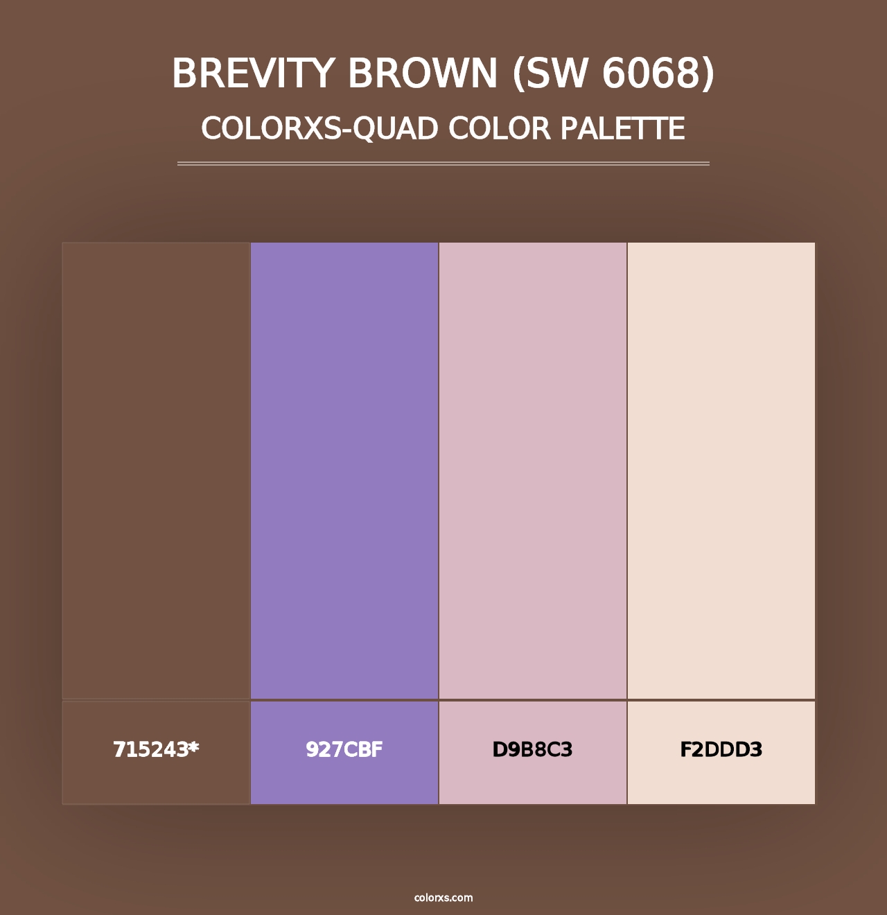 Brevity Brown (SW 6068) - Colorxs Quad Palette