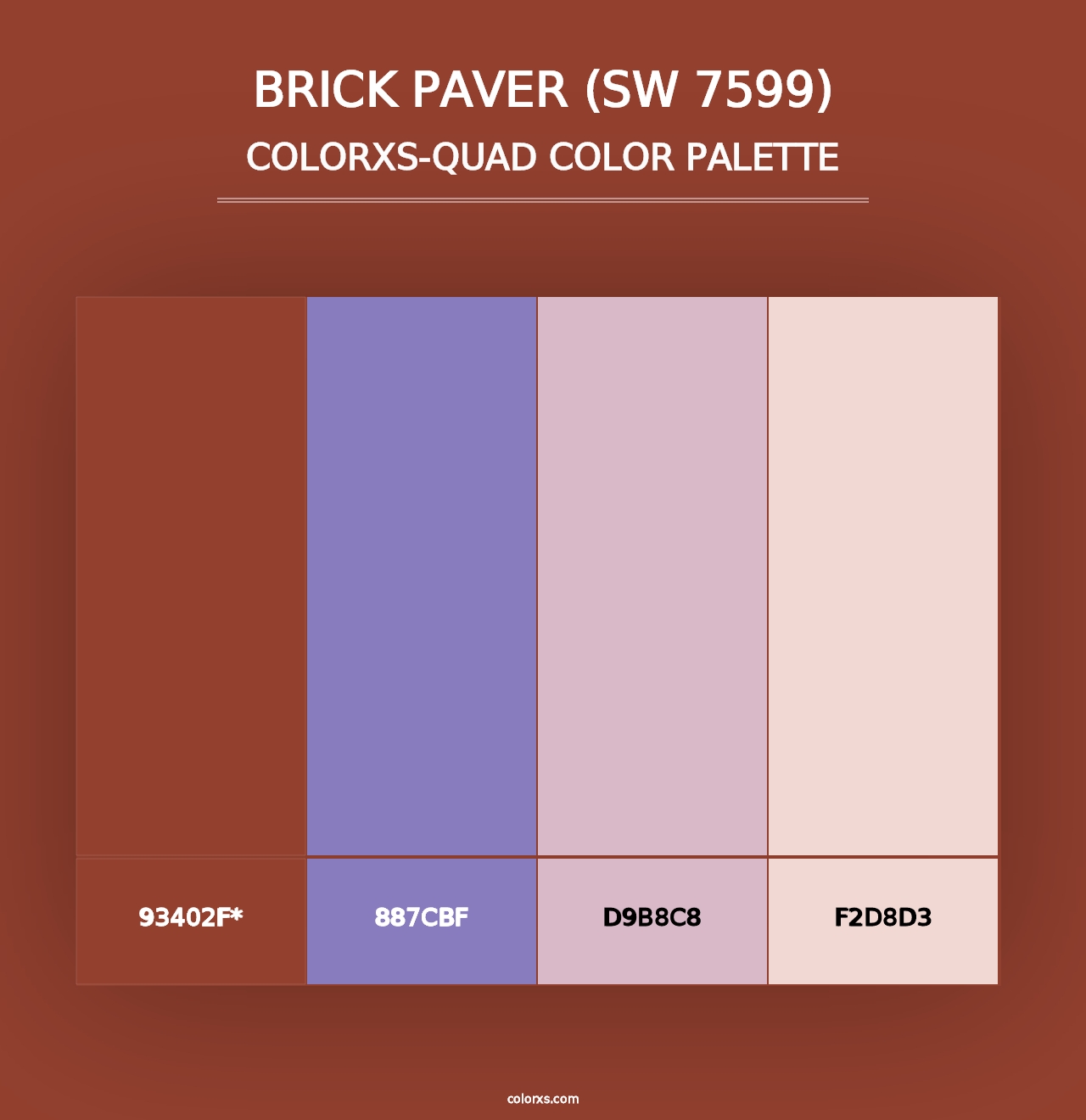 Brick Paver (SW 7599) - Colorxs Quad Palette