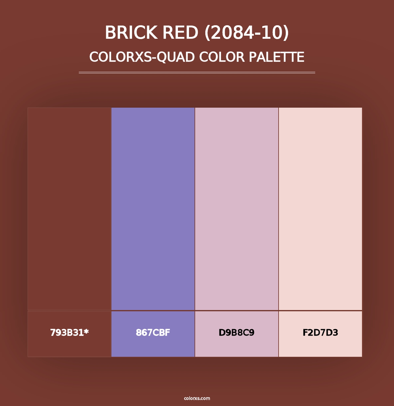 Brick Red (2084-10) - Colorxs Quad Palette