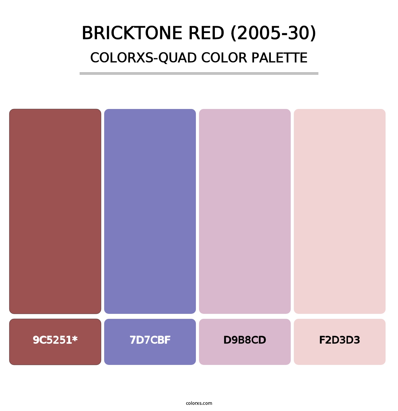 Bricktone Red (2005-30) - Colorxs Quad Palette