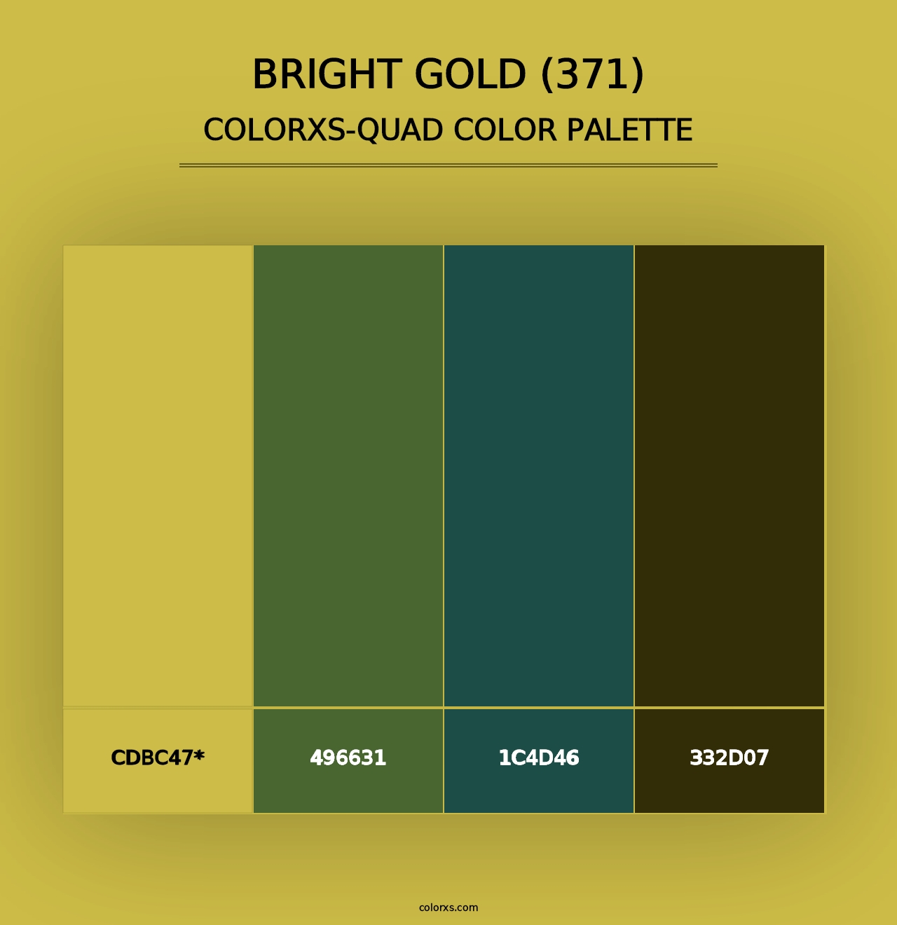 Bright Gold (371) - Colorxs Quad Palette