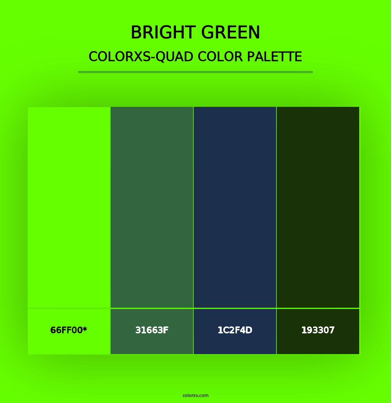 Bright Green - Colorxs Quad Palette