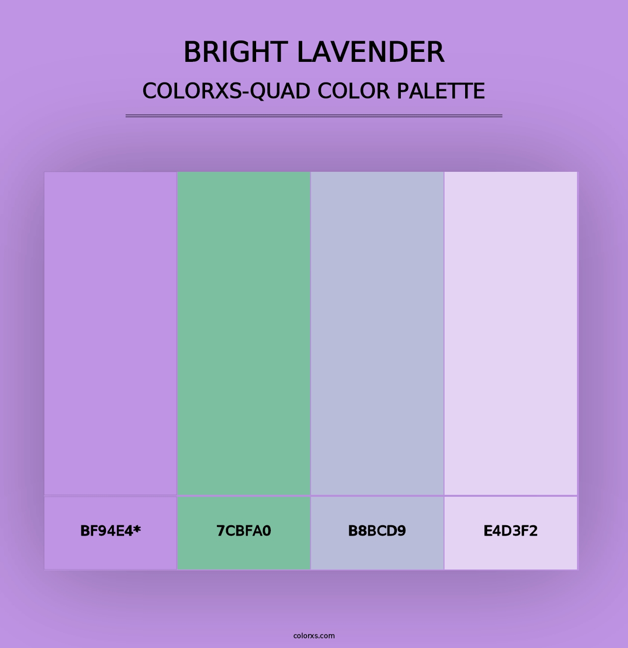 Bright Lavender - Colorxs Quad Palette