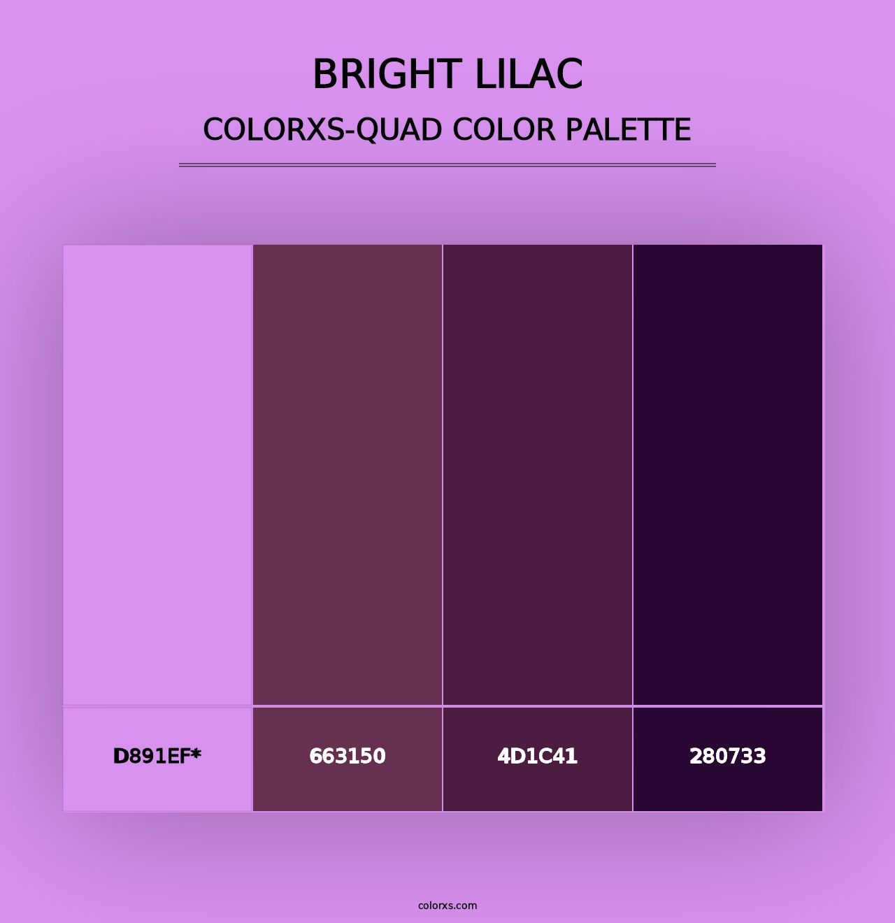 Bright Lilac - Colorxs Quad Palette