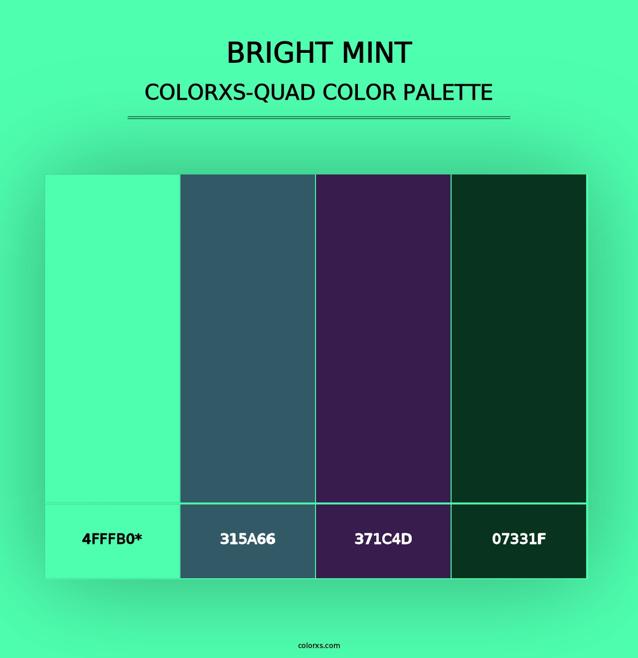 Bright Mint - Colorxs Quad Palette