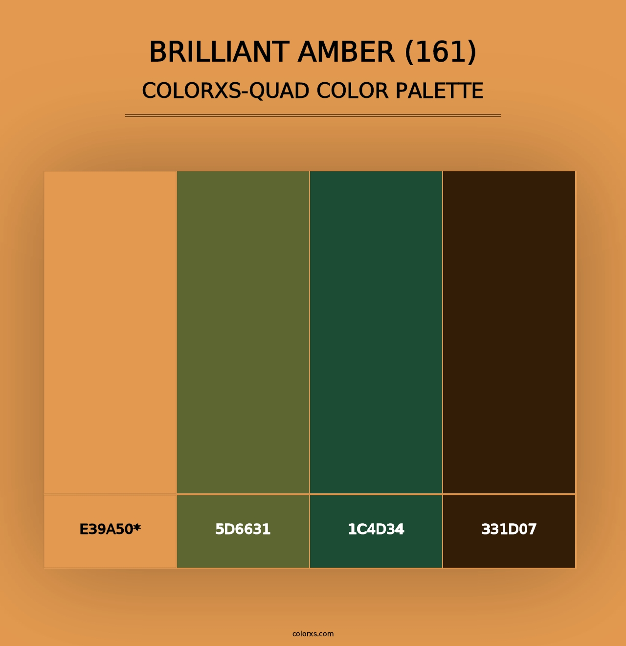 Brilliant Amber (161) - Colorxs Quad Palette