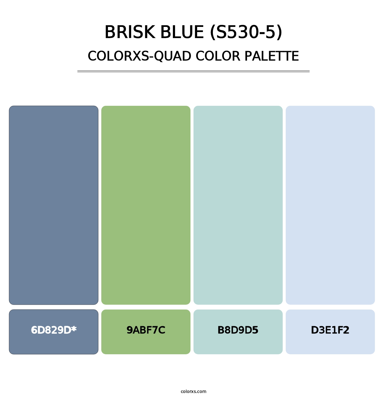 Brisk Blue (S530-5) - Colorxs Quad Palette