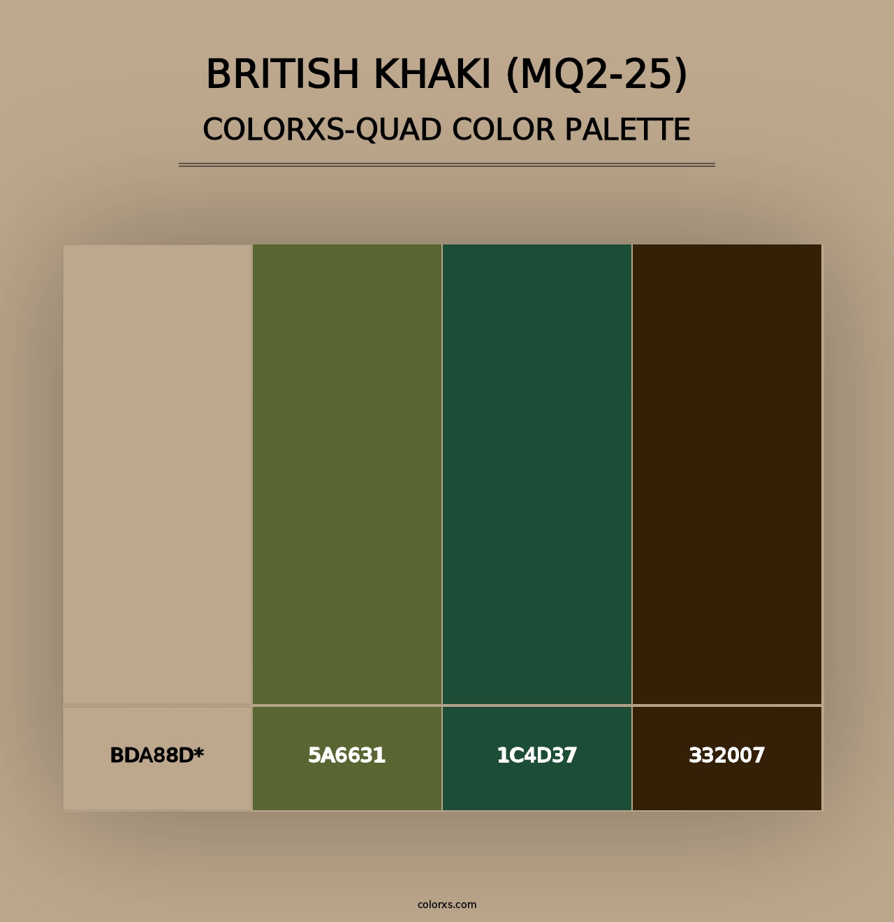 British Khaki (MQ2-25) - Colorxs Quad Palette