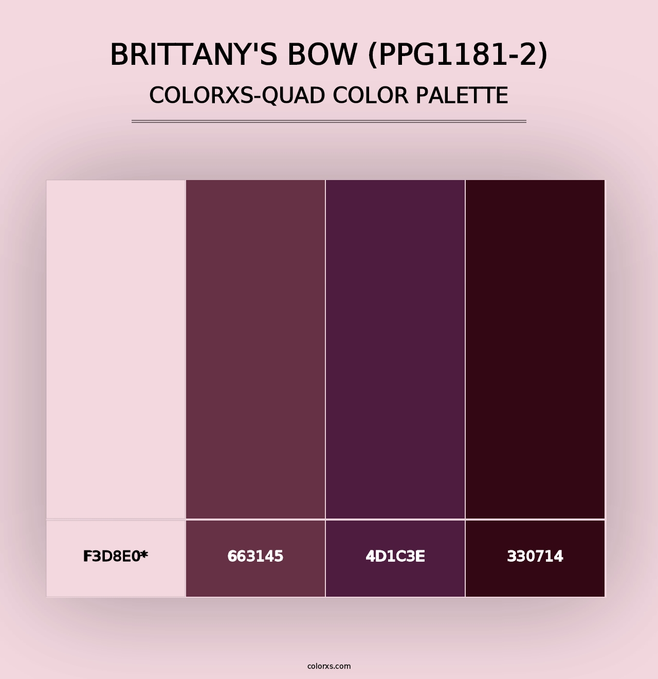 Brittany's Bow (PPG1181-2) - Colorxs Quad Palette